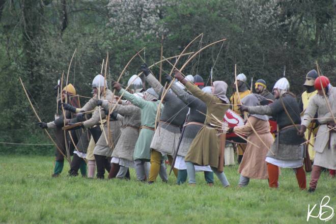 Medieval Archers fire arrows